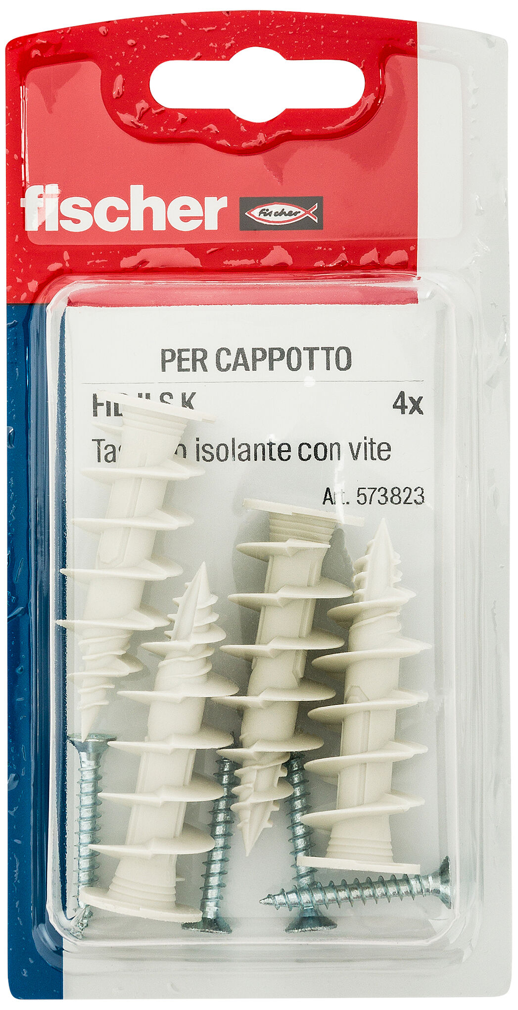Confezione: "Tassello isolante FID II S con vite in blister"
