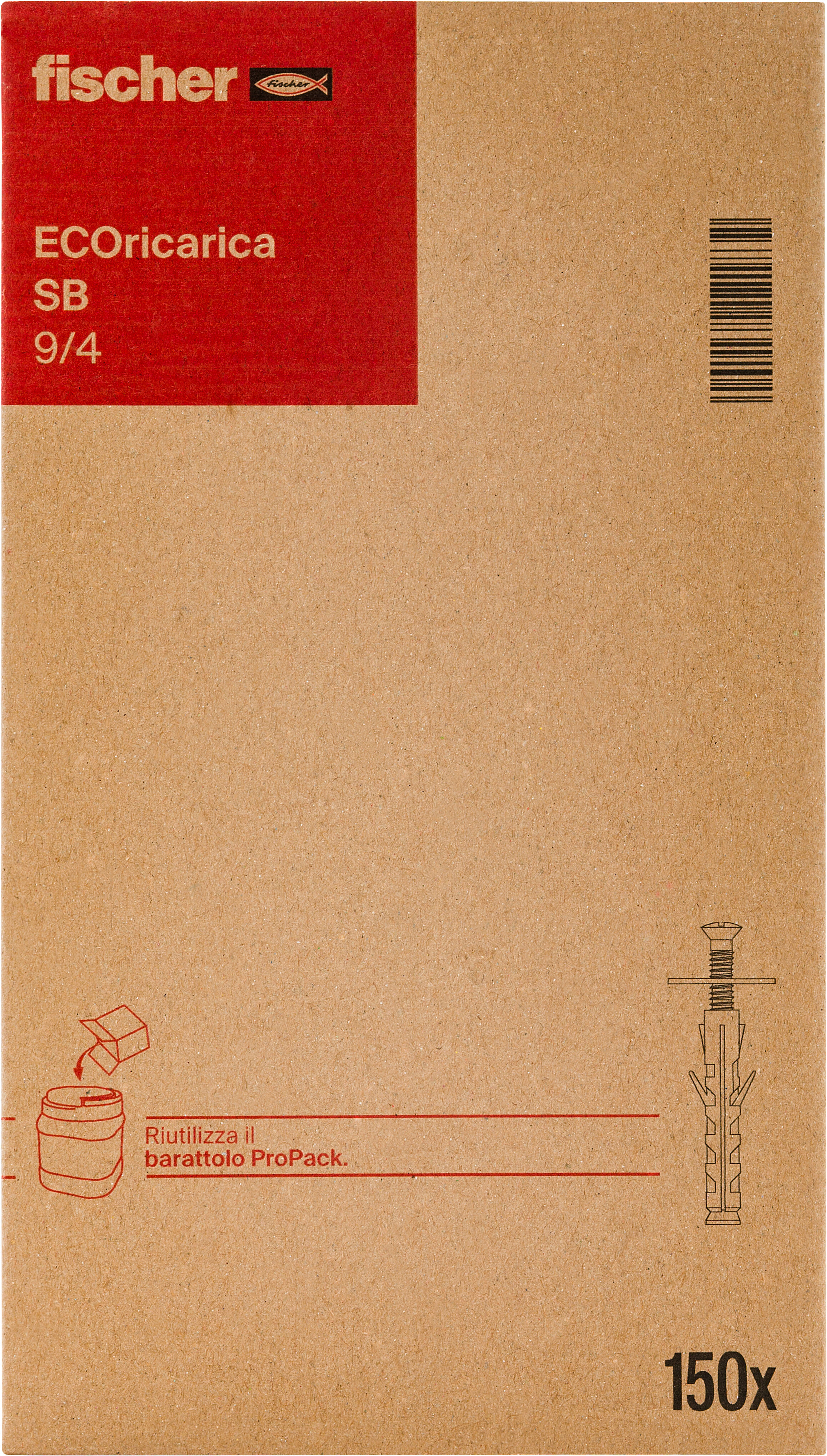 Confezione: "ECOricarica SB 9/4 150pz"