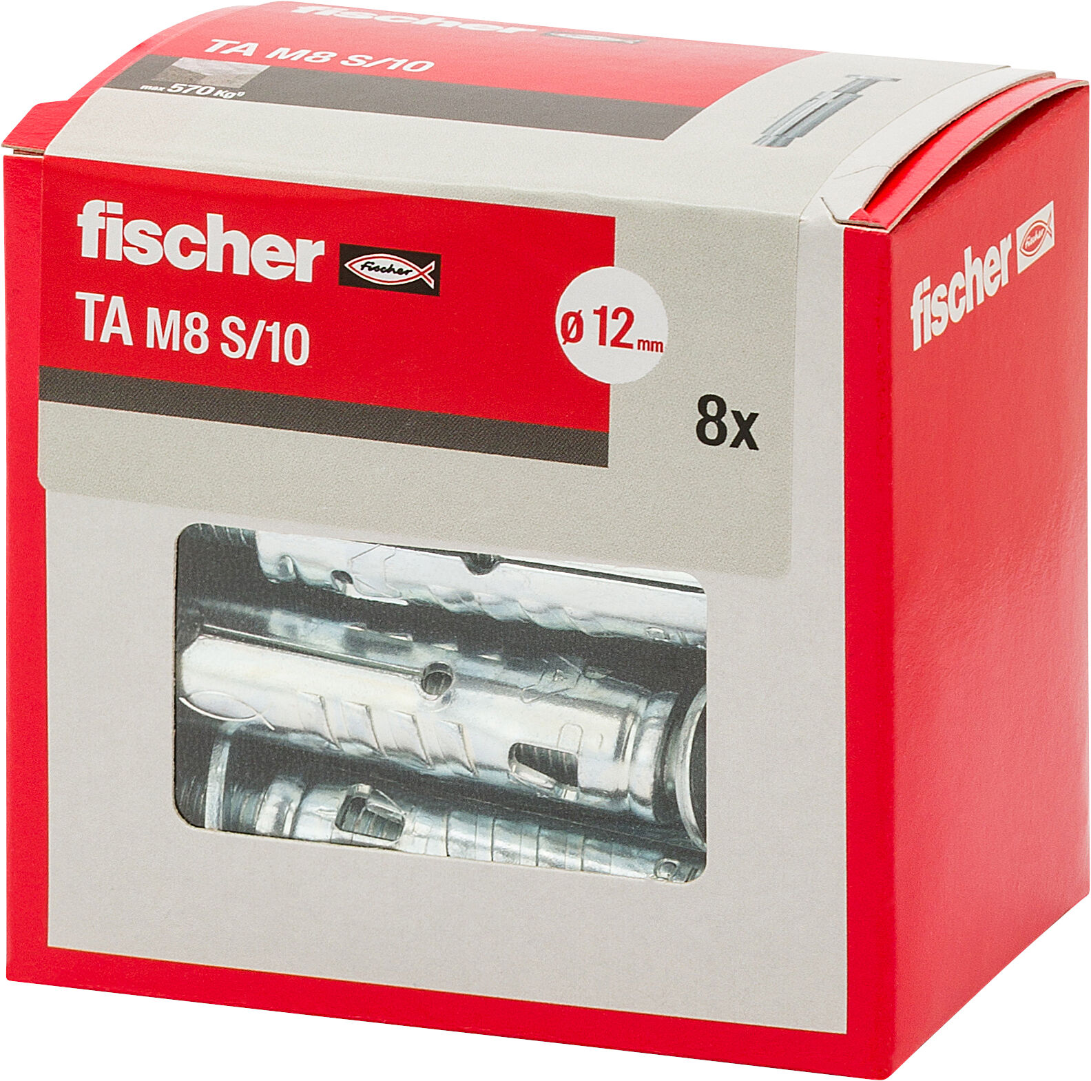 Confezione: "TA M8 S/10 Y Ancorante metallico con vite T.E."