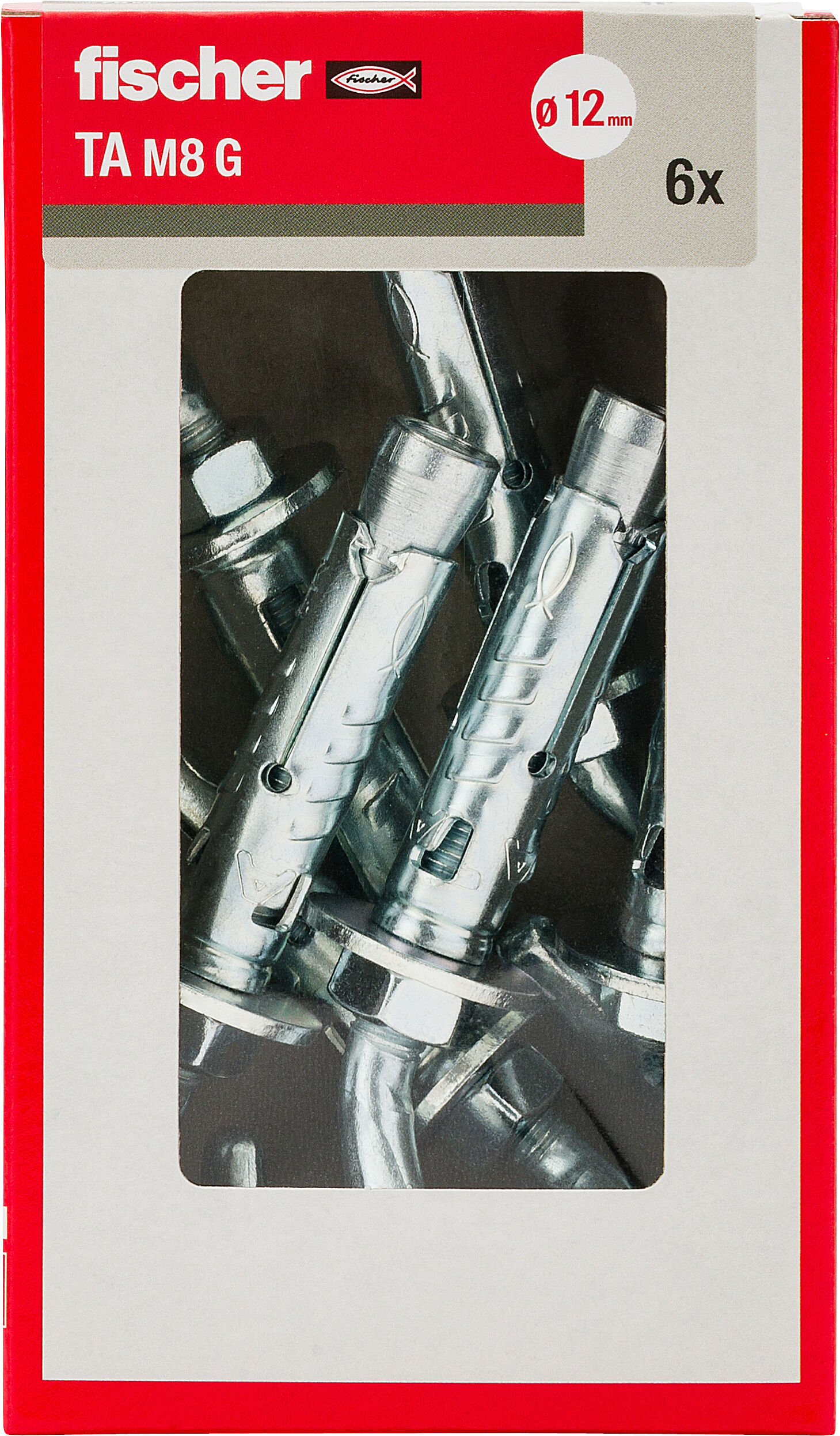 Confezione: "TA M8 G Y Ancorante metallico con gancio"