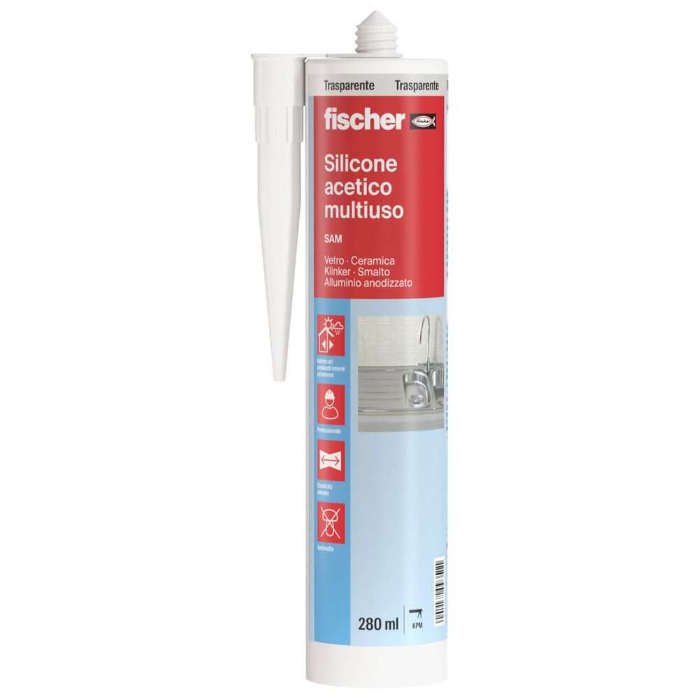 Silicone Antimuffa VIGOR - Tubetto Trasparente Da 60 Ml, Per Sigillature E Prevenzione Muffa