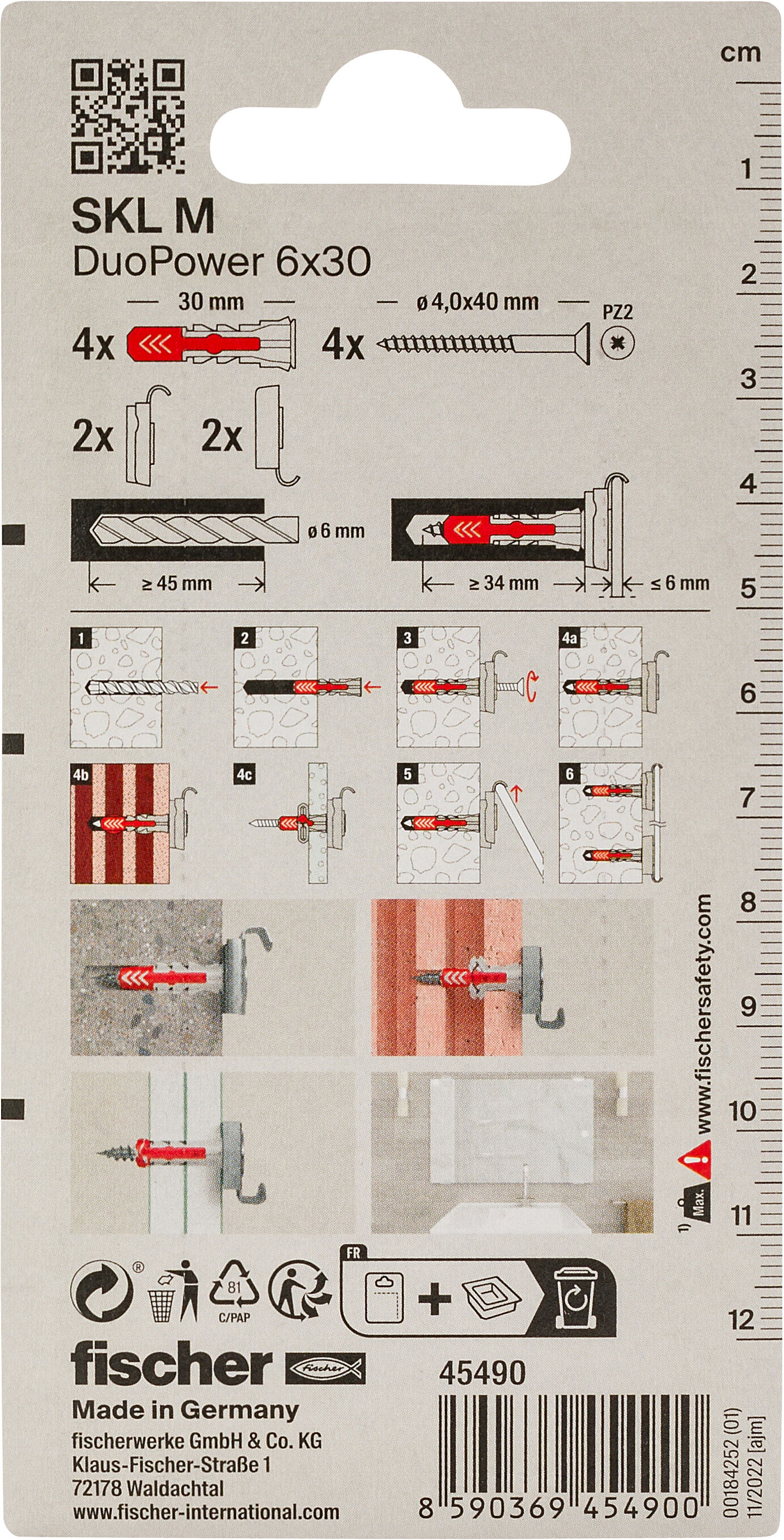 Verpackung: "fischer Spiegelbefestigung SKL M"