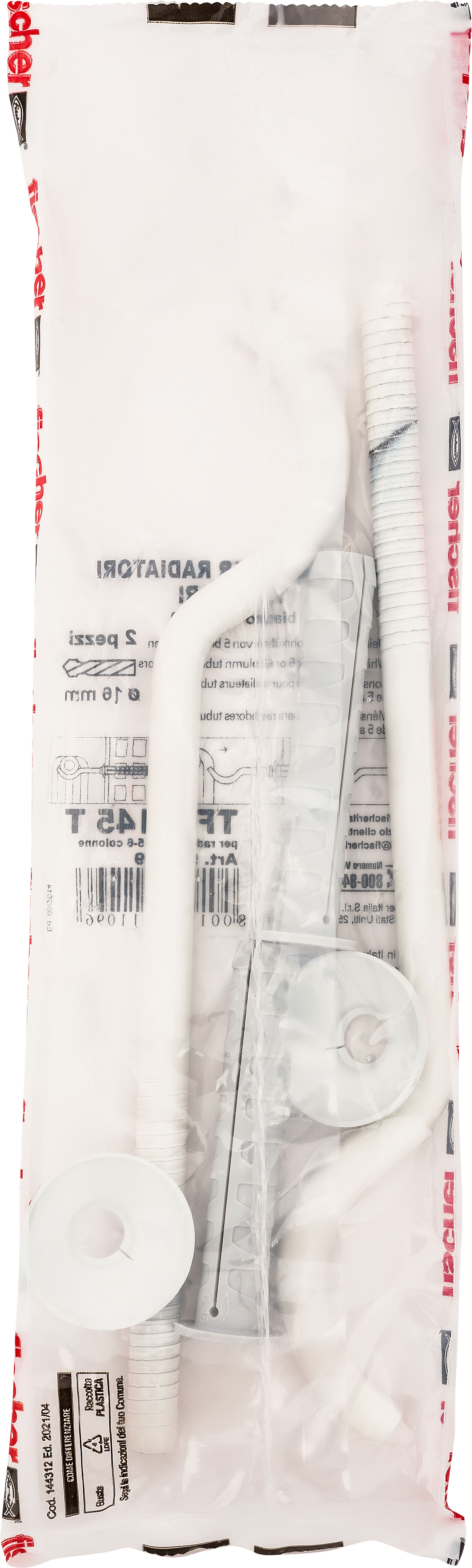 Confezione: "TF 8/145 TMensole a gancio per radiatori tubolari"