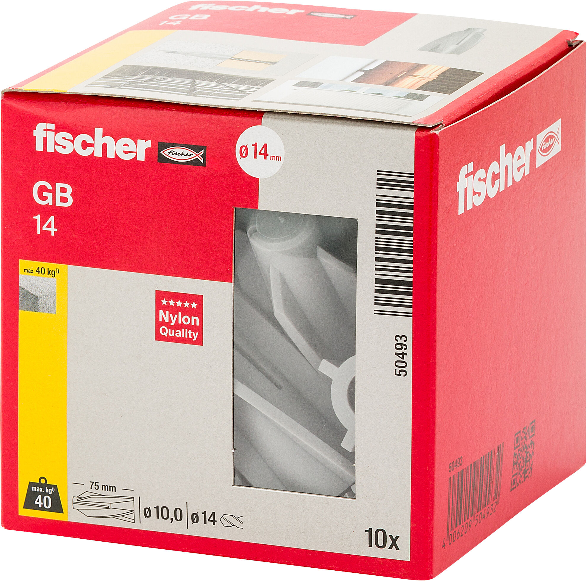 Packaging: "fischer Gasbetonplug GB 14"