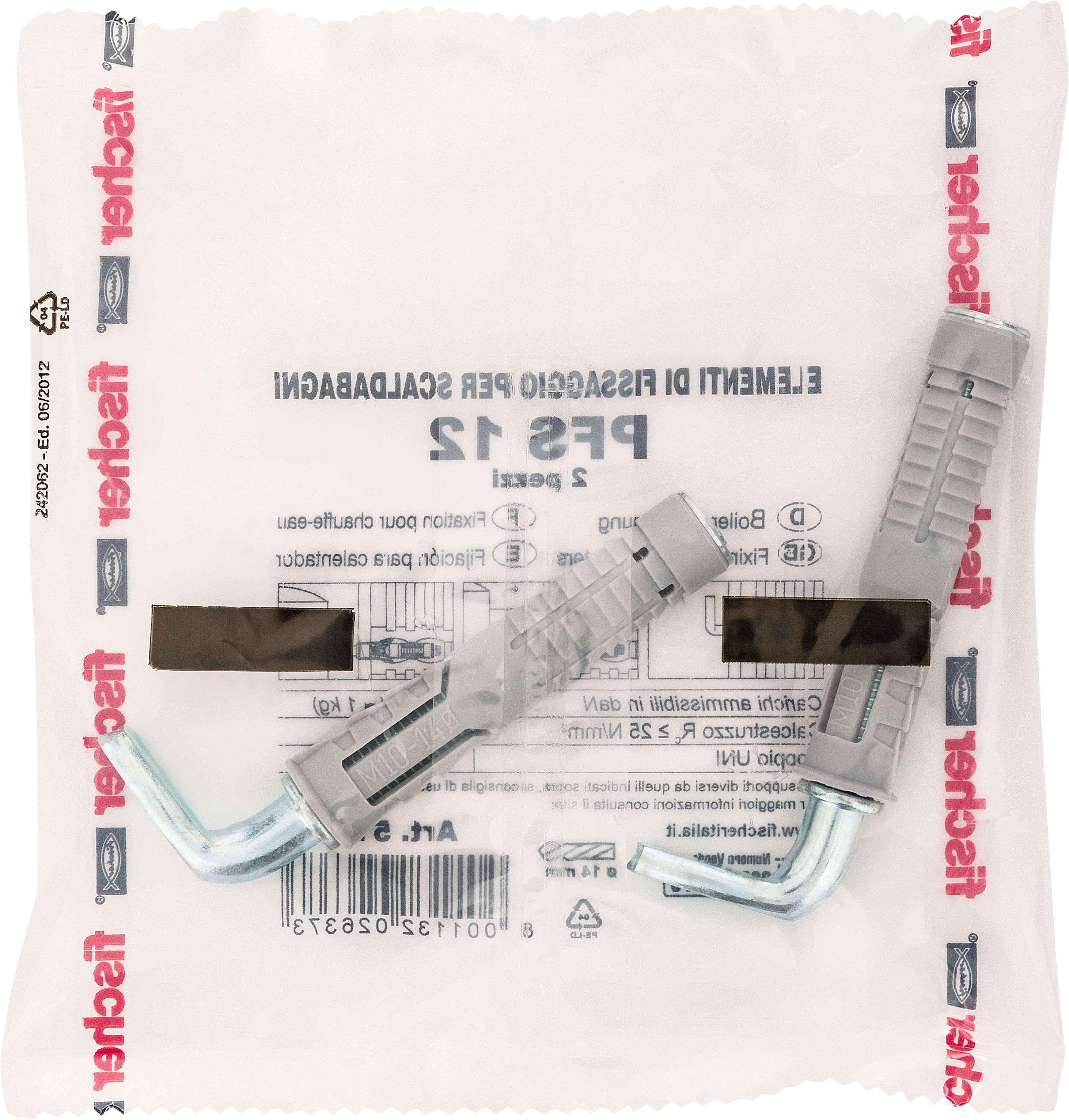 Confezione: "PFS 12fissaggio per scaldabagno"