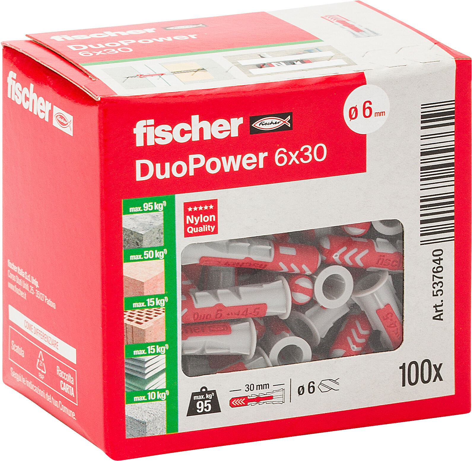 Confezione: "DuoPower 6x30 tassello"