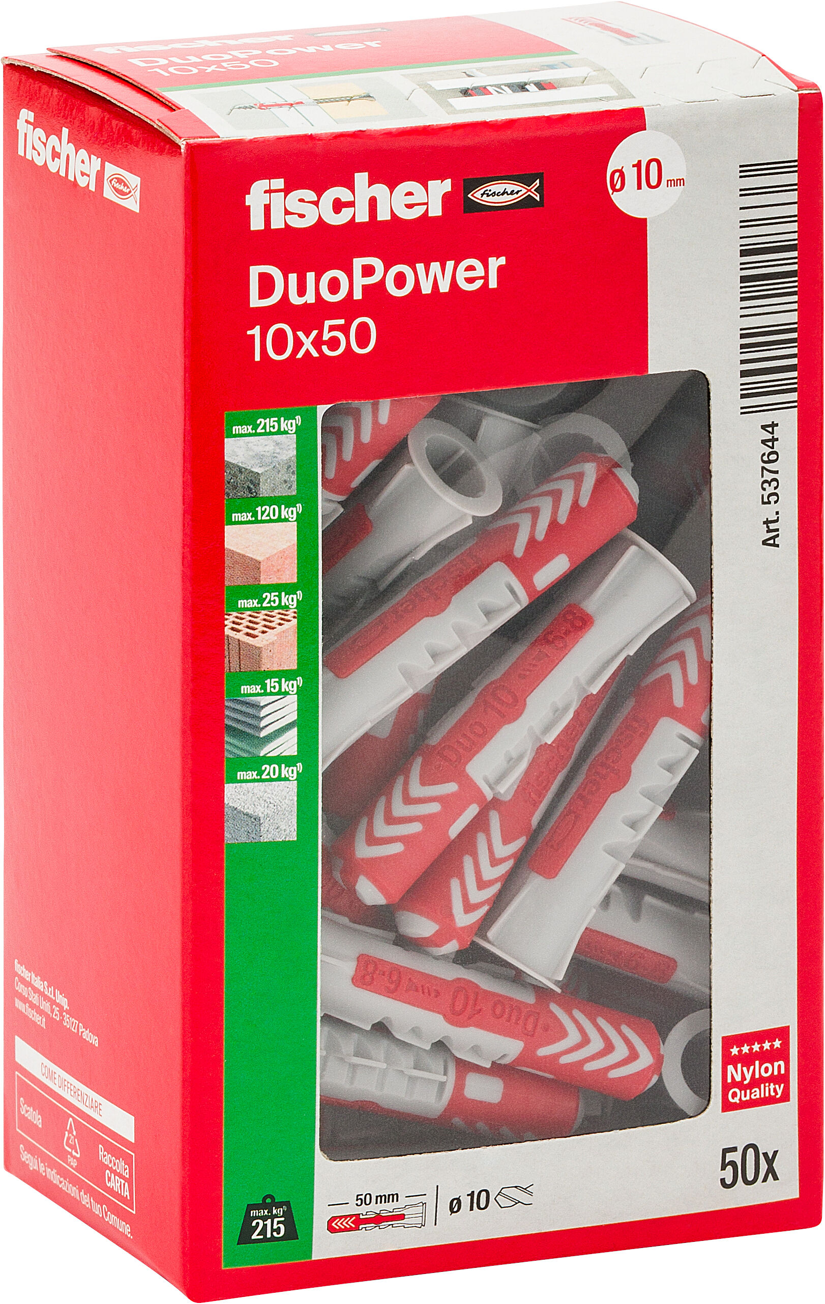 Packaging: "fischer DuoPower 14 x 70"