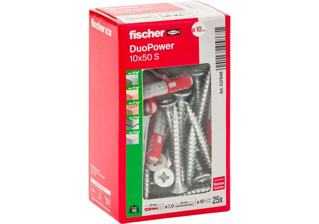 Tappi Di Espansione Fischer DuoPower 10x50 Mm - 720 Pezzi | Universali Per Fissaggi In Muratura E Vuoto - Foto 5