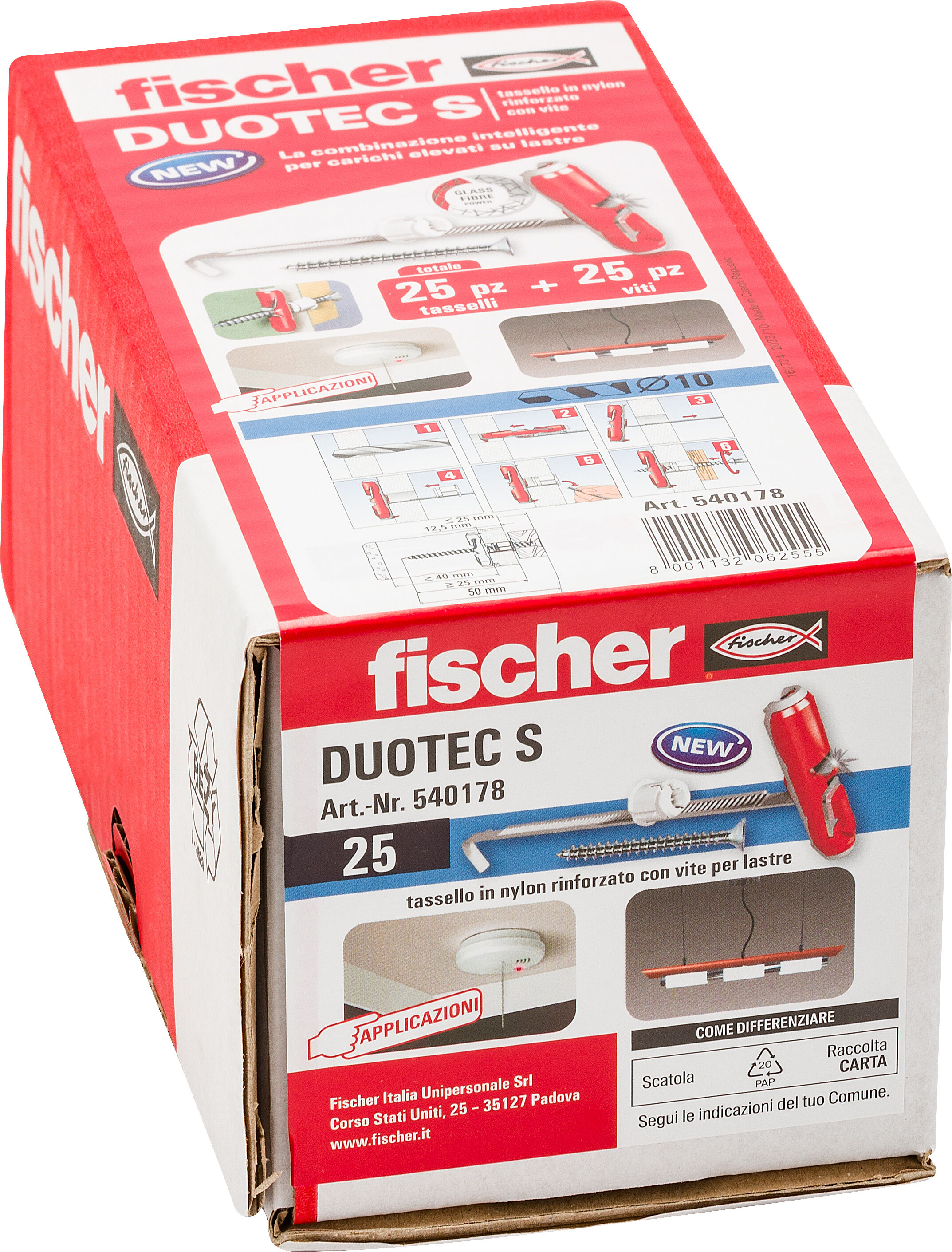 Confezione: "DuoTec 10 S fissaggio ad ancora con vite testa svasata piana"