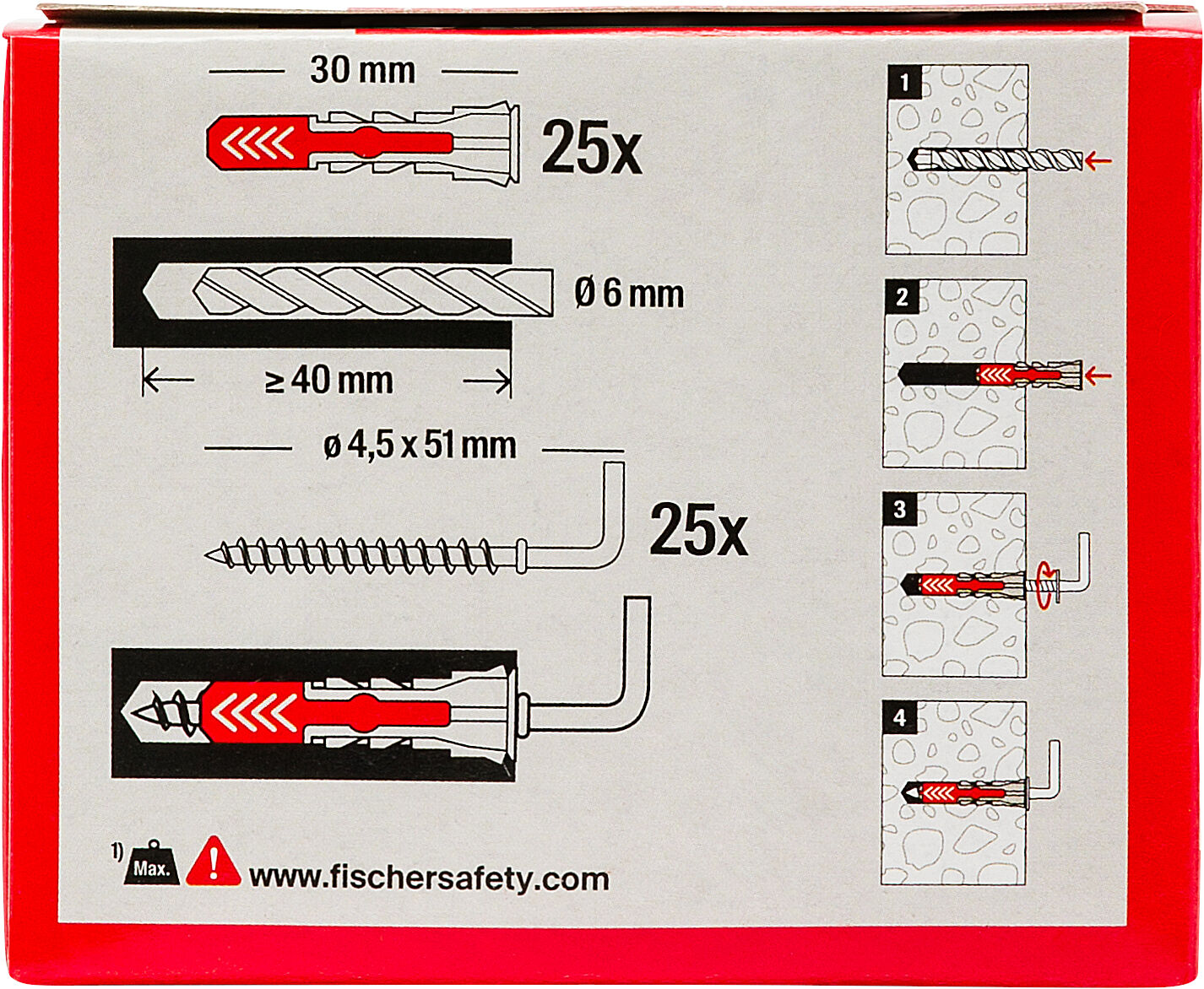 Confezione: "DuoPower 6/2 tassello con gancio medio"