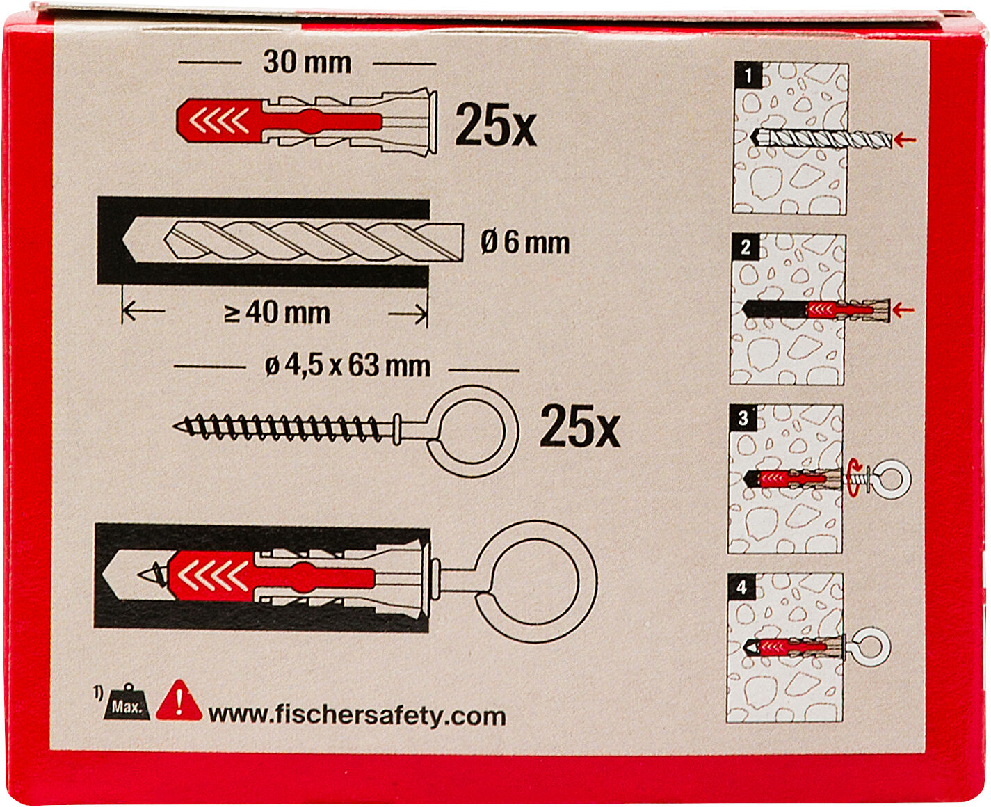 Confezione: "DuoPower 6/3 tassello con occhiolo chiuso"
