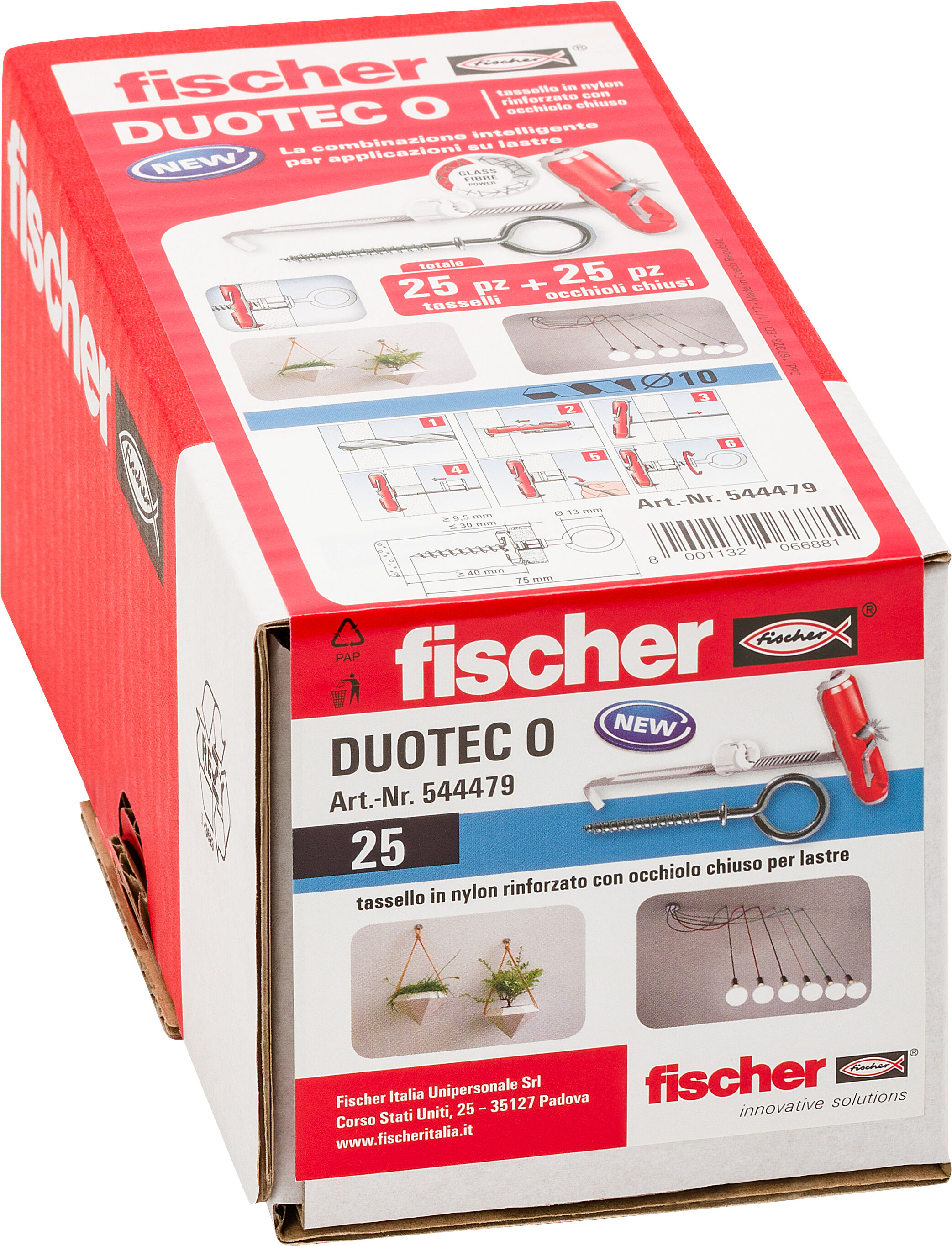 Confezione: "DuoTec 10 O fissaggio ad ancora con occhiolo chiuso"