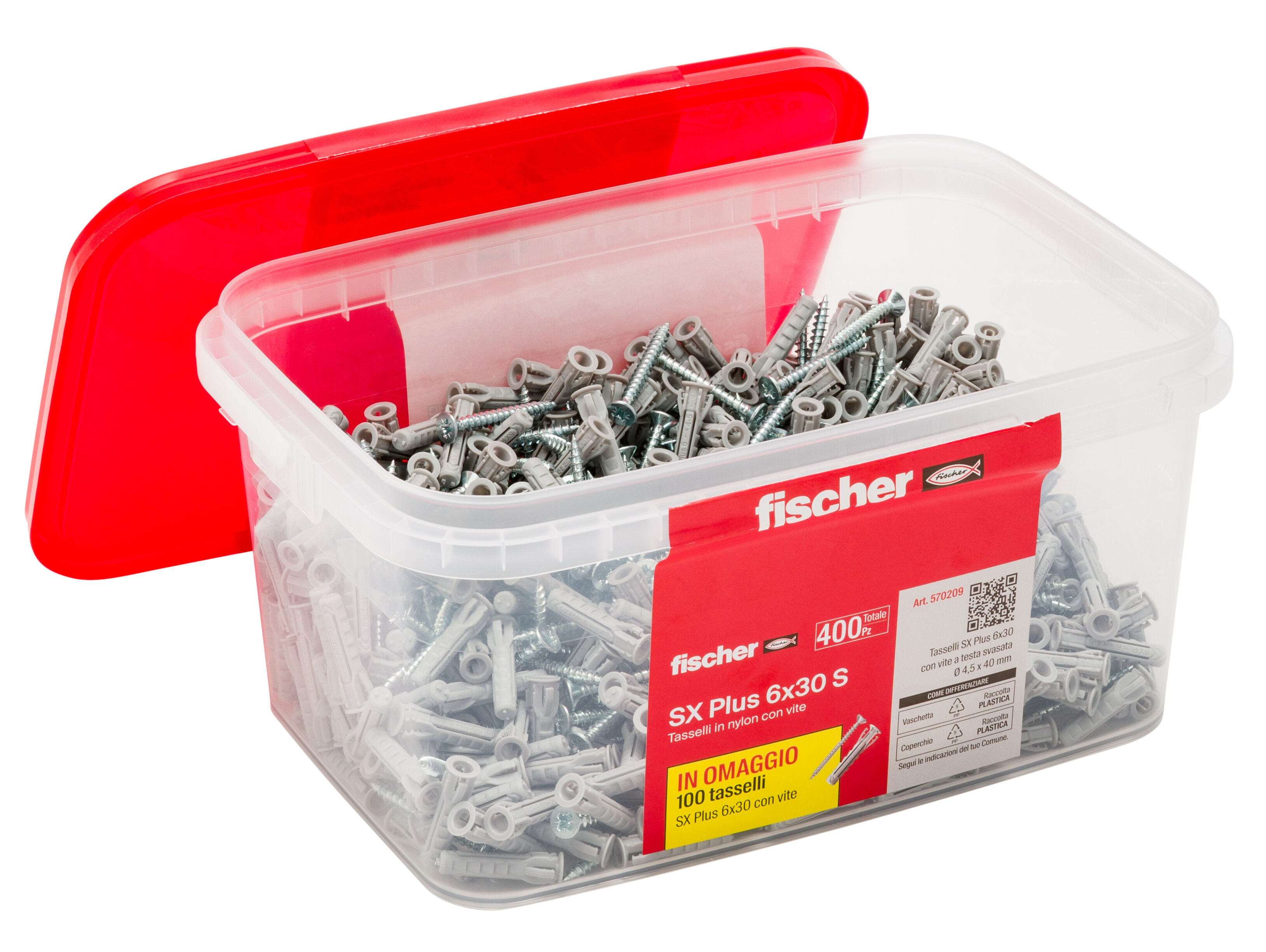 Confezione: "SX Plus 6x30 S vaschetta da 400 pz"