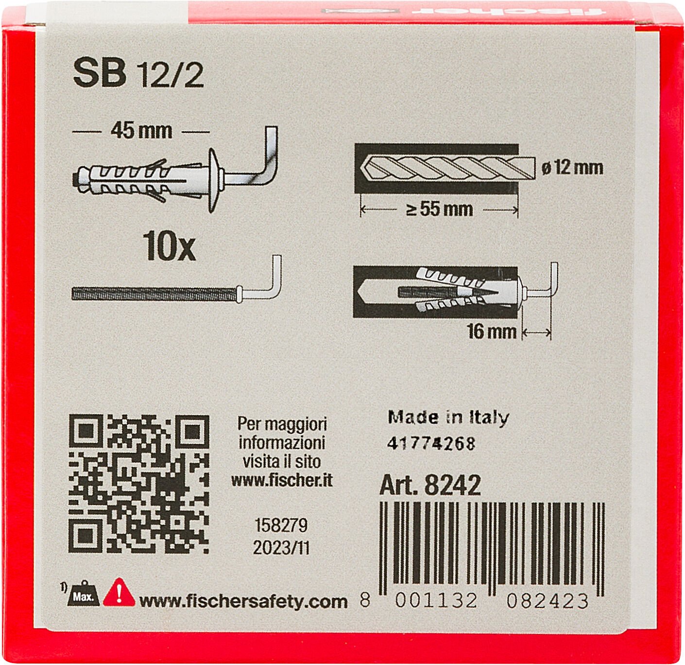 Confezione: "SB 12/2 Y"