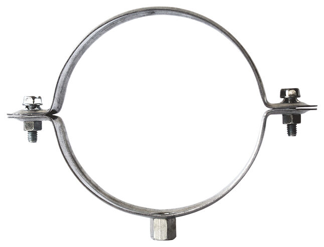 Fischer 1 collier serre-tube SCP pour gouttières et luviaux 501307. diamètre 100 mm section carrée avec vis et chevilles S 10 