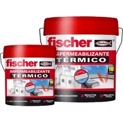 fischer - Pintura impermeabilizante (cubo 15kg) Terracota con fibras,  resistente al agua y exteriores : : Bricolaje y herramientas
