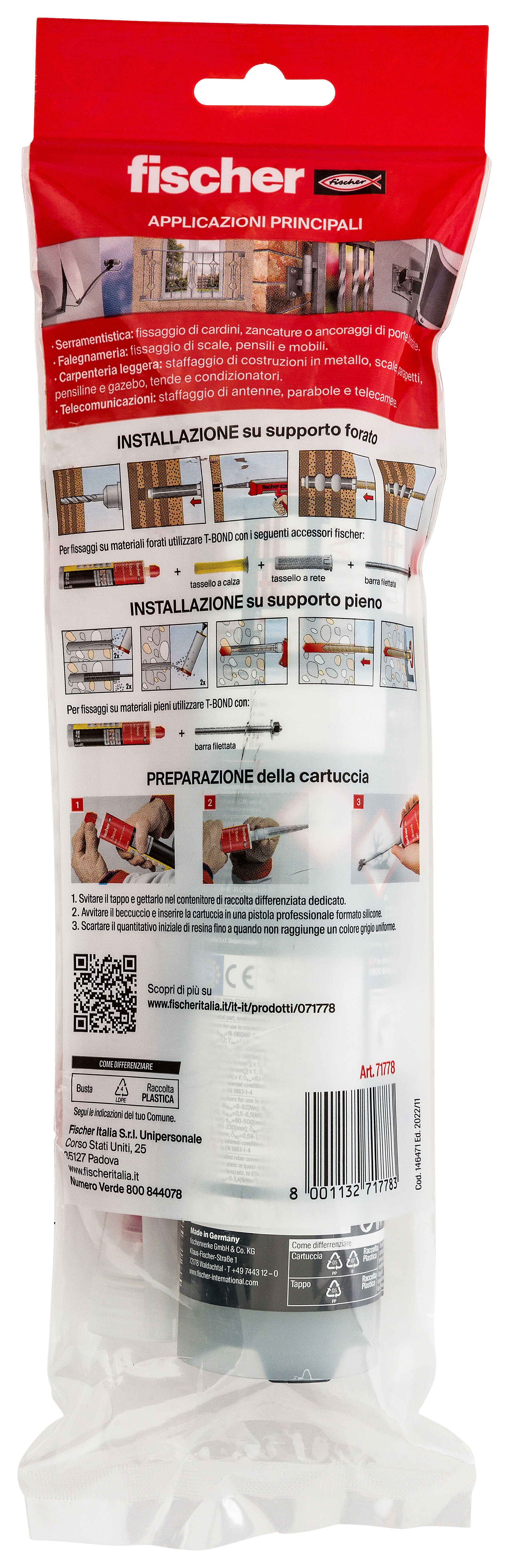 Foto Prodotto: "T-BOND 300 K ancorante chimico"