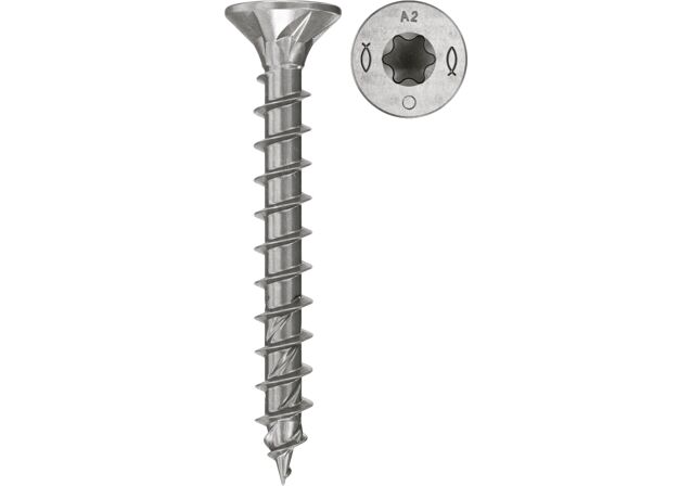 Produktbild groß: "Spanplattenschrauben PowerFast FPF II CTF A2"