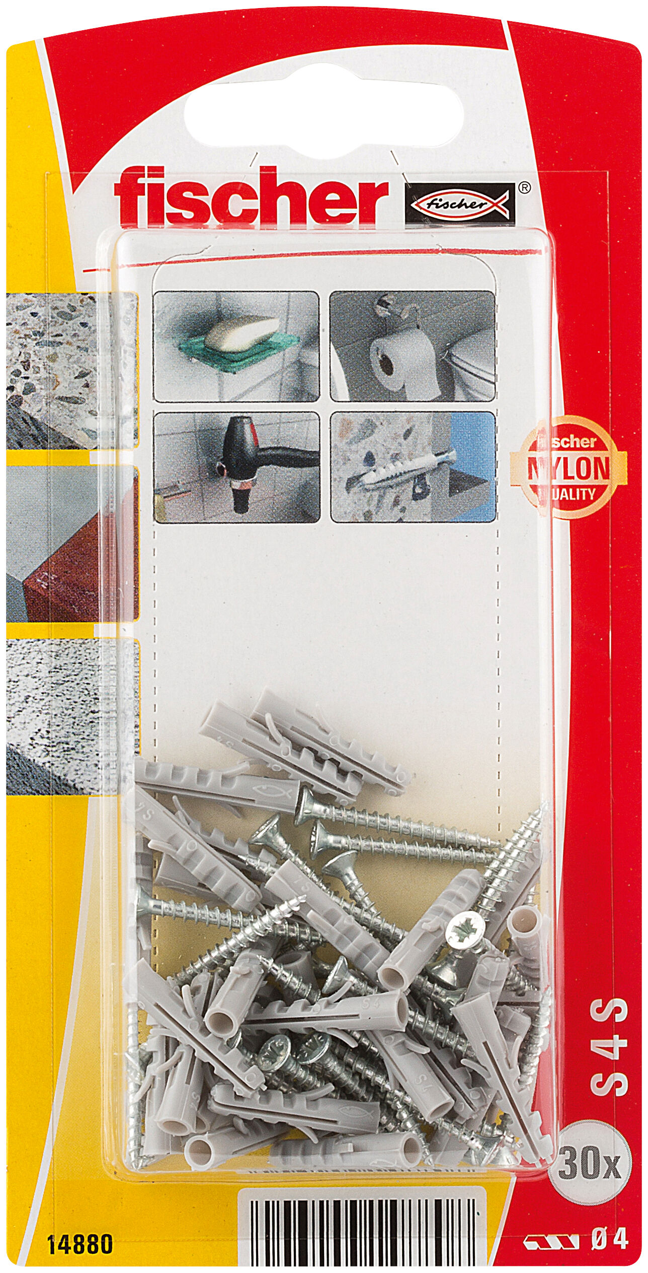 Packaging: "fischer Expansion plug S 4 with screw"