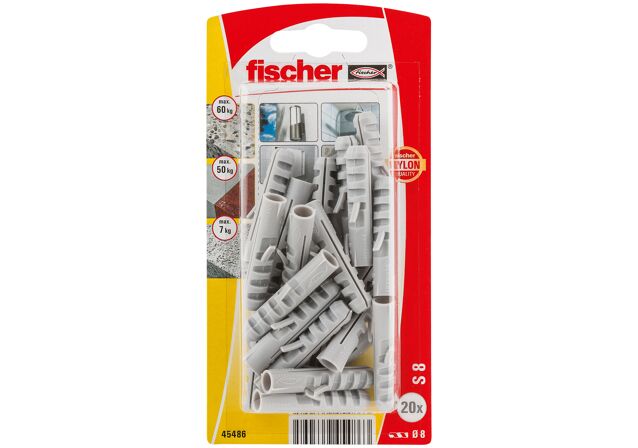 Packaging: "fischer Plug S 8"