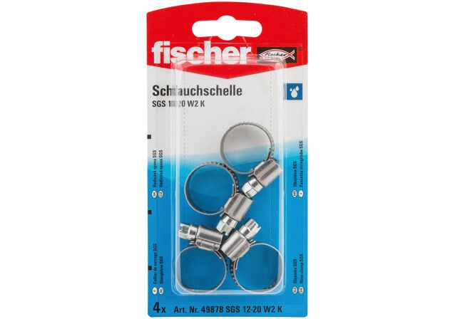 Packaging: "fischer Hose clamp SGS 12 - 20 W1 K"