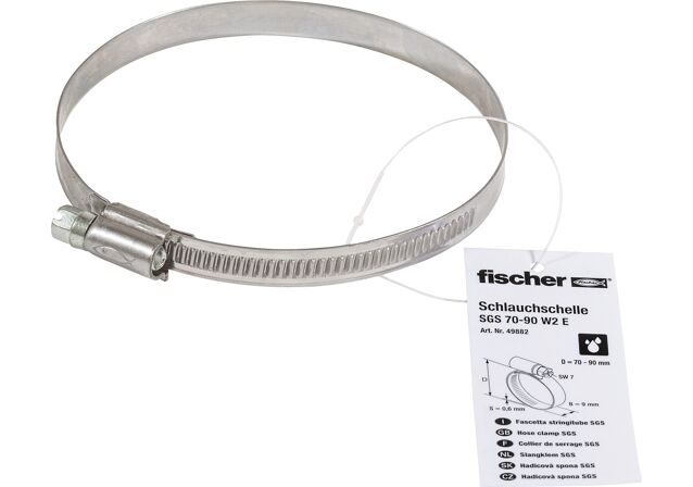 Product Picture: "fischer Hose clamp SGS 70 - 90 W1 E item pricing"