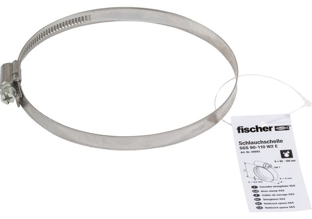 Product Picture: "Colier pentru furtun fischer SGS 90 - 110 W1 E preț articol"