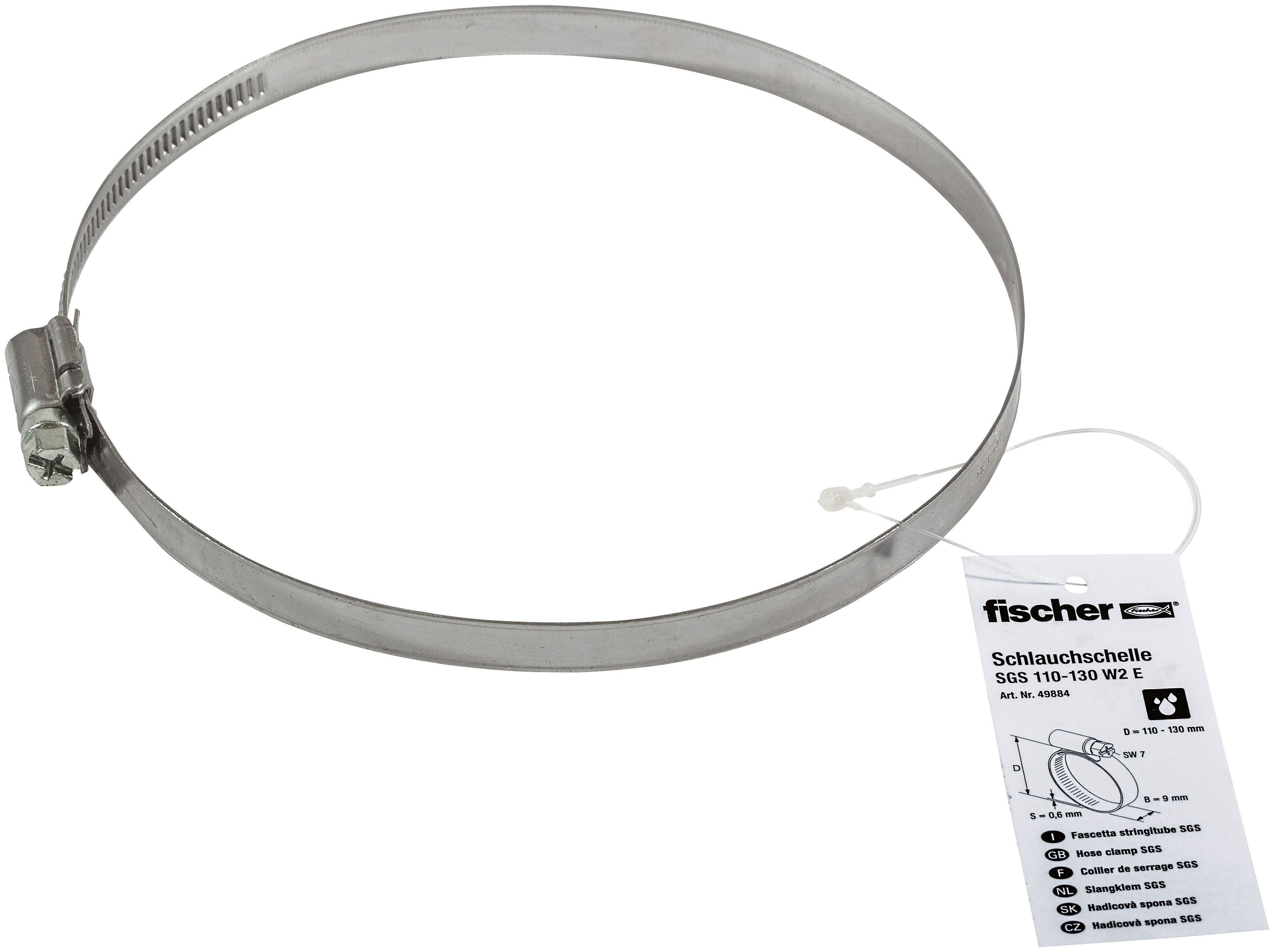 Product Picture: "fischer Hose clamp SGS 110 - 130 W2 E item pricing"