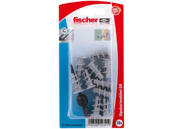 Packaging: "fischer Plasterboard fixing GK K SB-card"