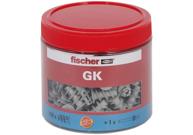 Packaging: "fischer Plasterboard fixing GK tin"