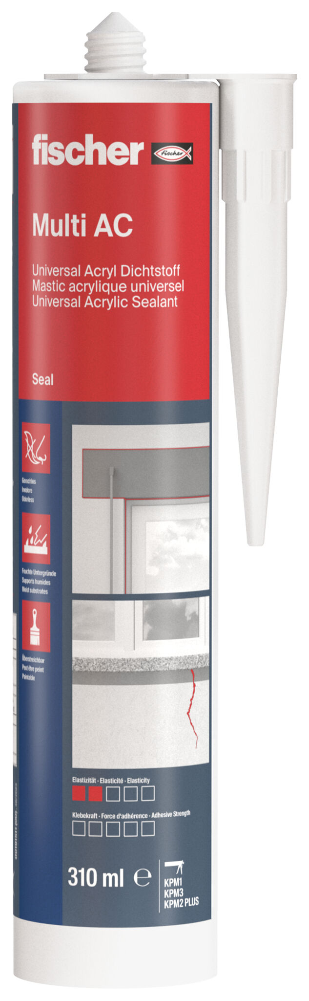 Product Picture: "fischer acrylic sealant Multi AC white 310 ml"