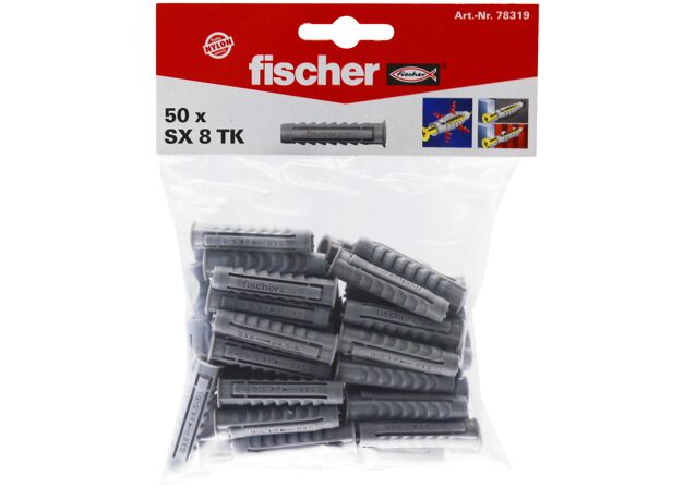 Packaging: "fischer Expansion plug SX 8 T K"