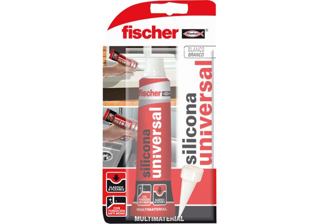 Product Picture: "fischer BLISTER SILICONE UNIVERSAL BLANCO"