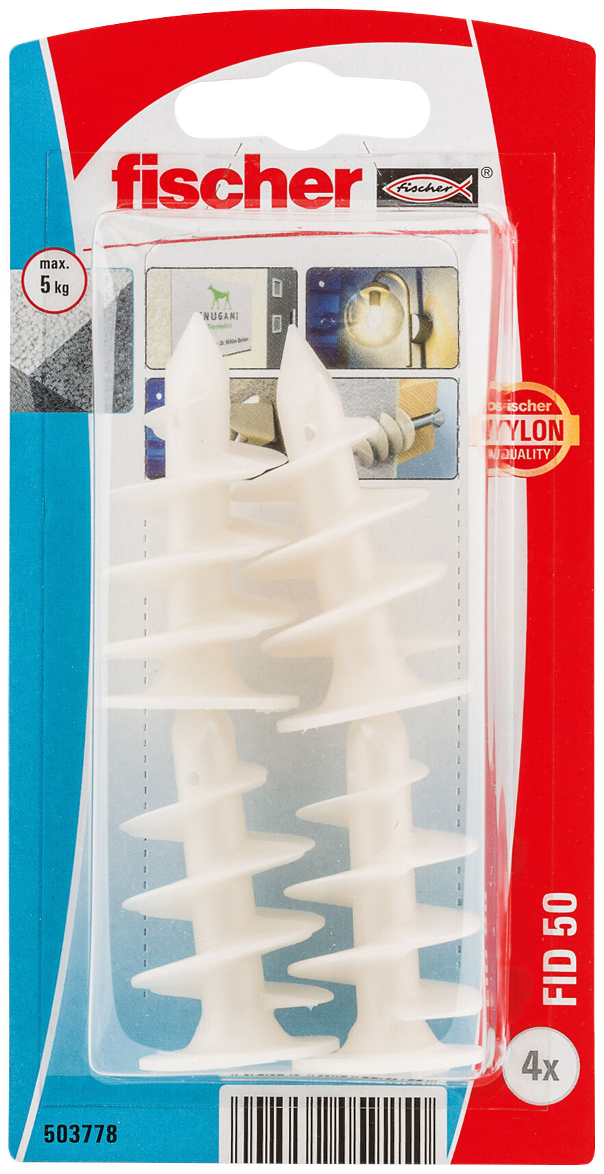 Verpackung: "fischer Dämmstoffdübel FID 50 K"