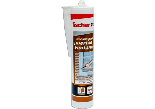 Product Picture: "fischer SILICONE NEUTRO PORTAS E JANELAS BRANCO"