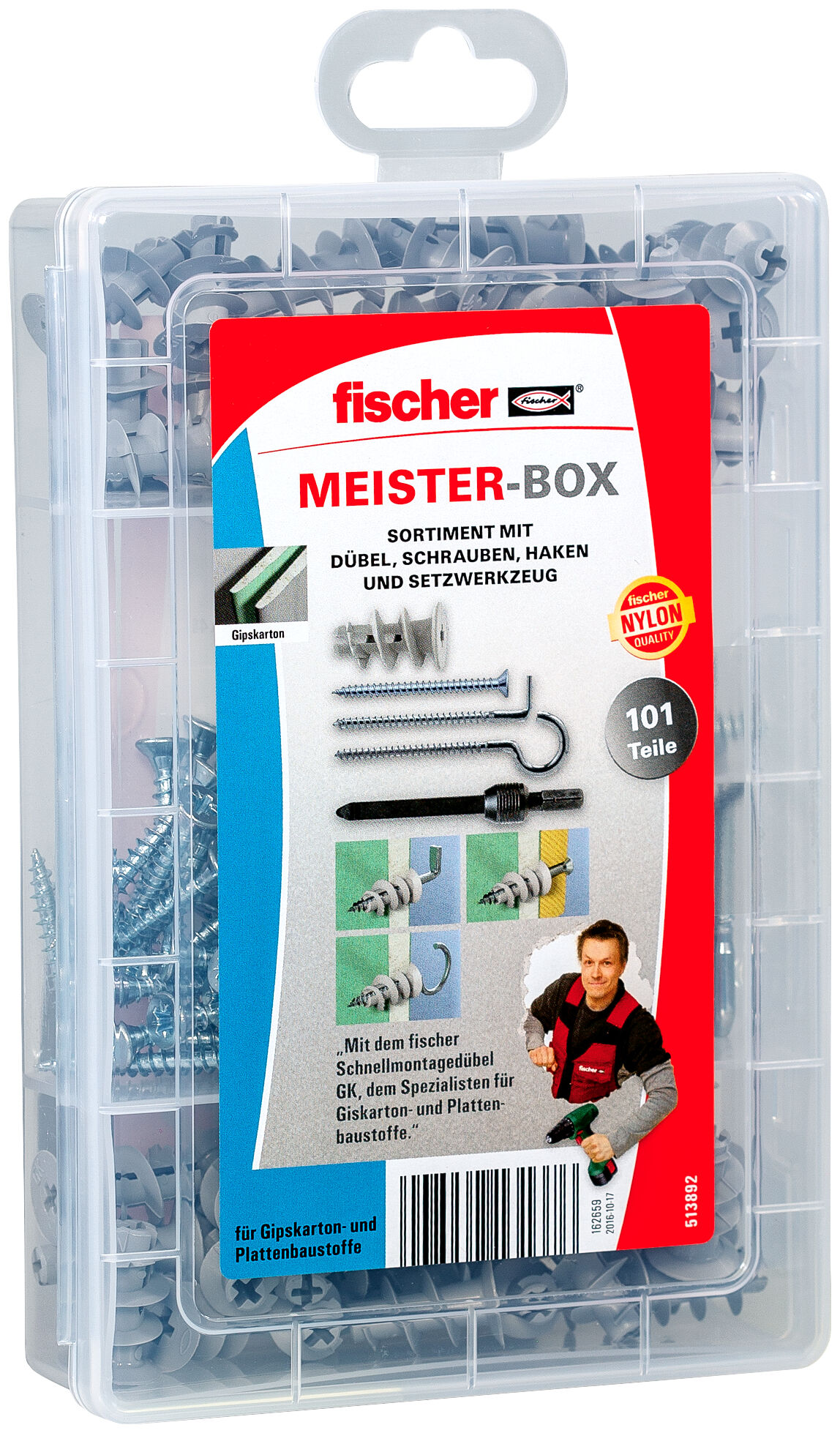 Product Picture: "fischer Meister-Box GK + Screws + Hooks"