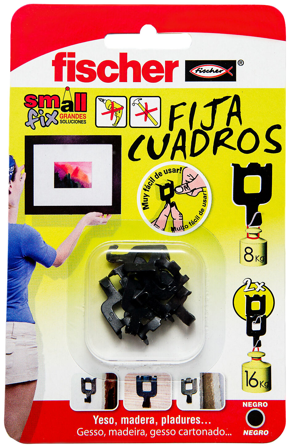 Product Picture: "Fijacuadro cuadraos negro"