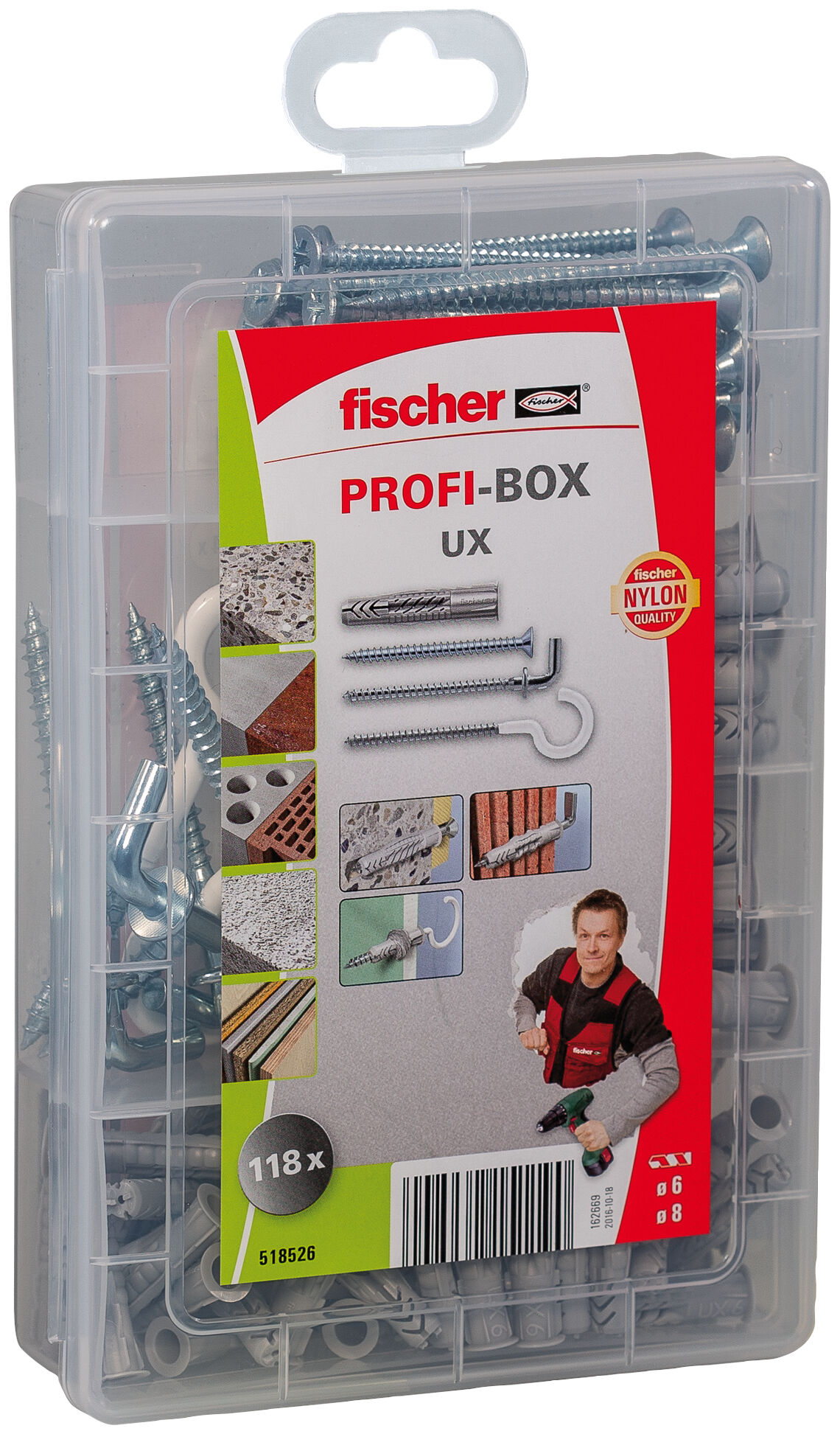 Product Picture: "fischer Profi-Box UX + Screws + Hooks"
