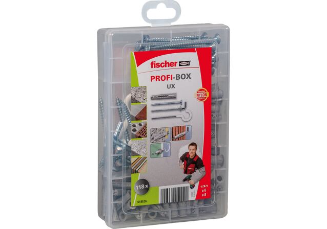 Product Picture: "fischer Profi-Box 유니버셜 플러그 UX + 스크류 및 후크"