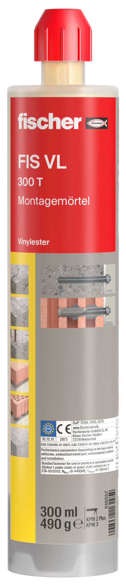 Produktbild: "fischer Montagemörtel FIS VL 300 T"