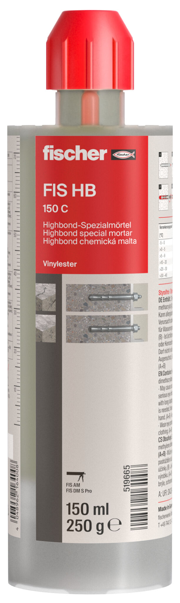 Product Picture: "fischer injection mortar FIS HB 150 C"