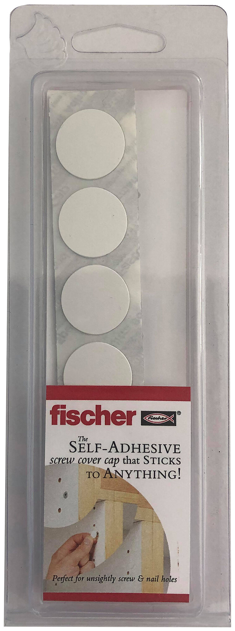 Product Picture: "Självhäftande täckhatt 18 mm, vit, 18 stk"