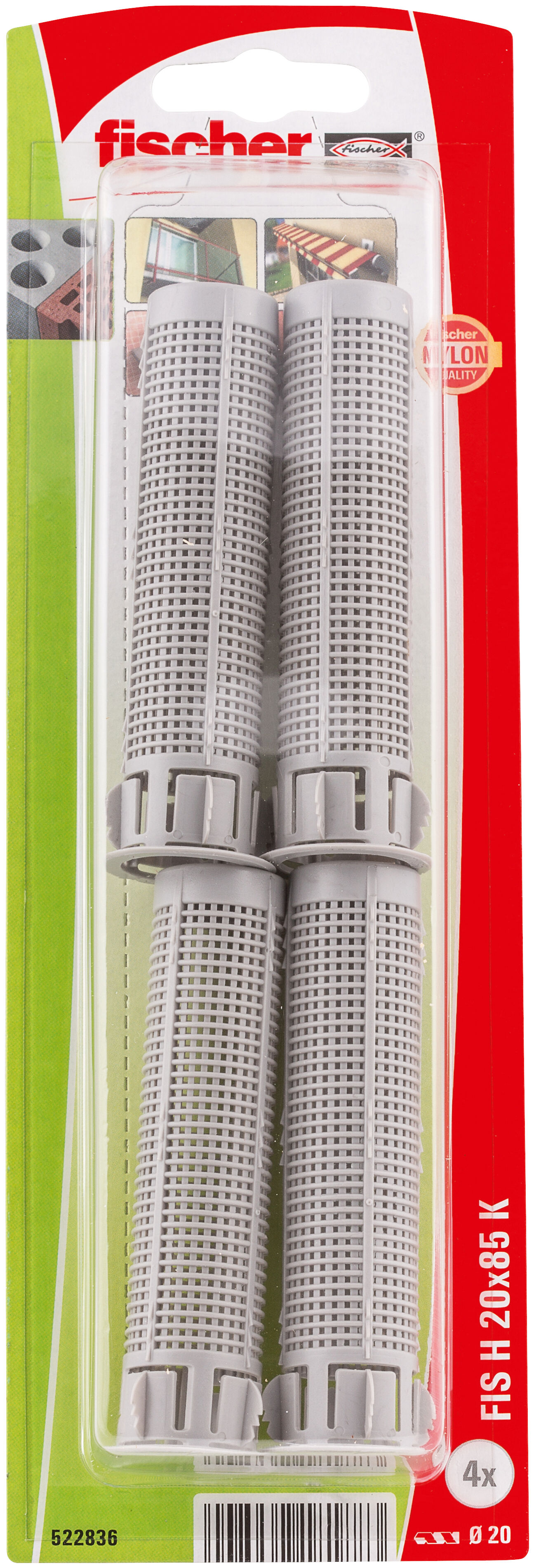 Packaging: "fischer Injection anchor sleeve FIS H 20 x 85 K plastic"