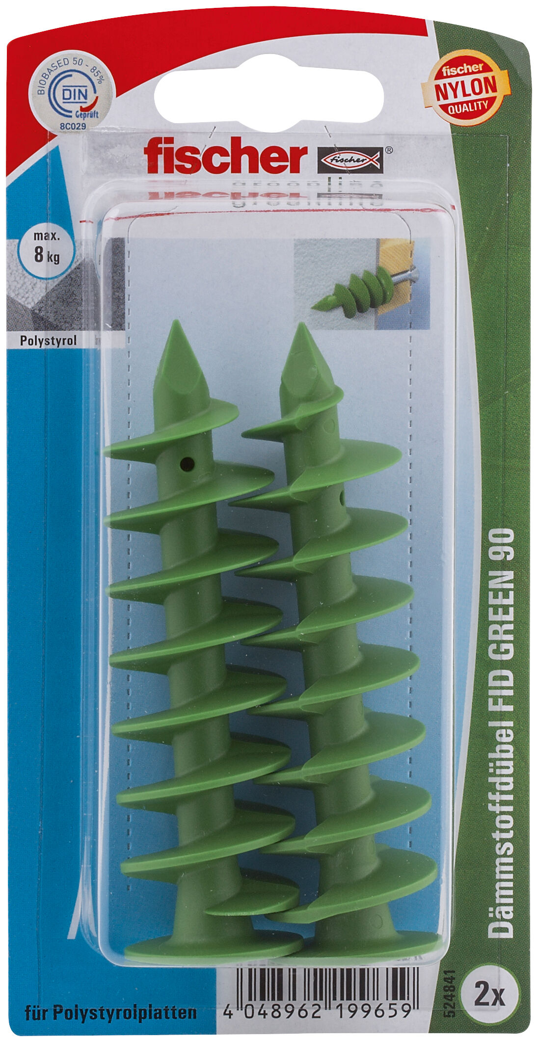 Packaging: "fischer Insulation fixing FID Green 90 K"