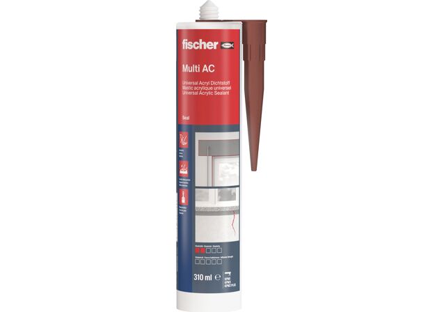 Product Picture: "fischer acrylic sealant Multi AC brown 310 ml"