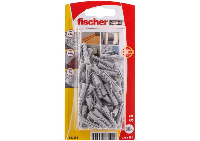 Packaging: "fischer Plug S 5"