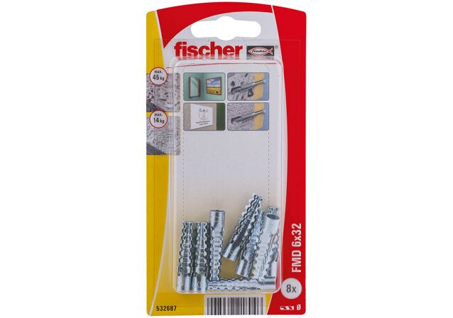 Packaging: "fischer Metalen spreidplug FMD 6 x 32"