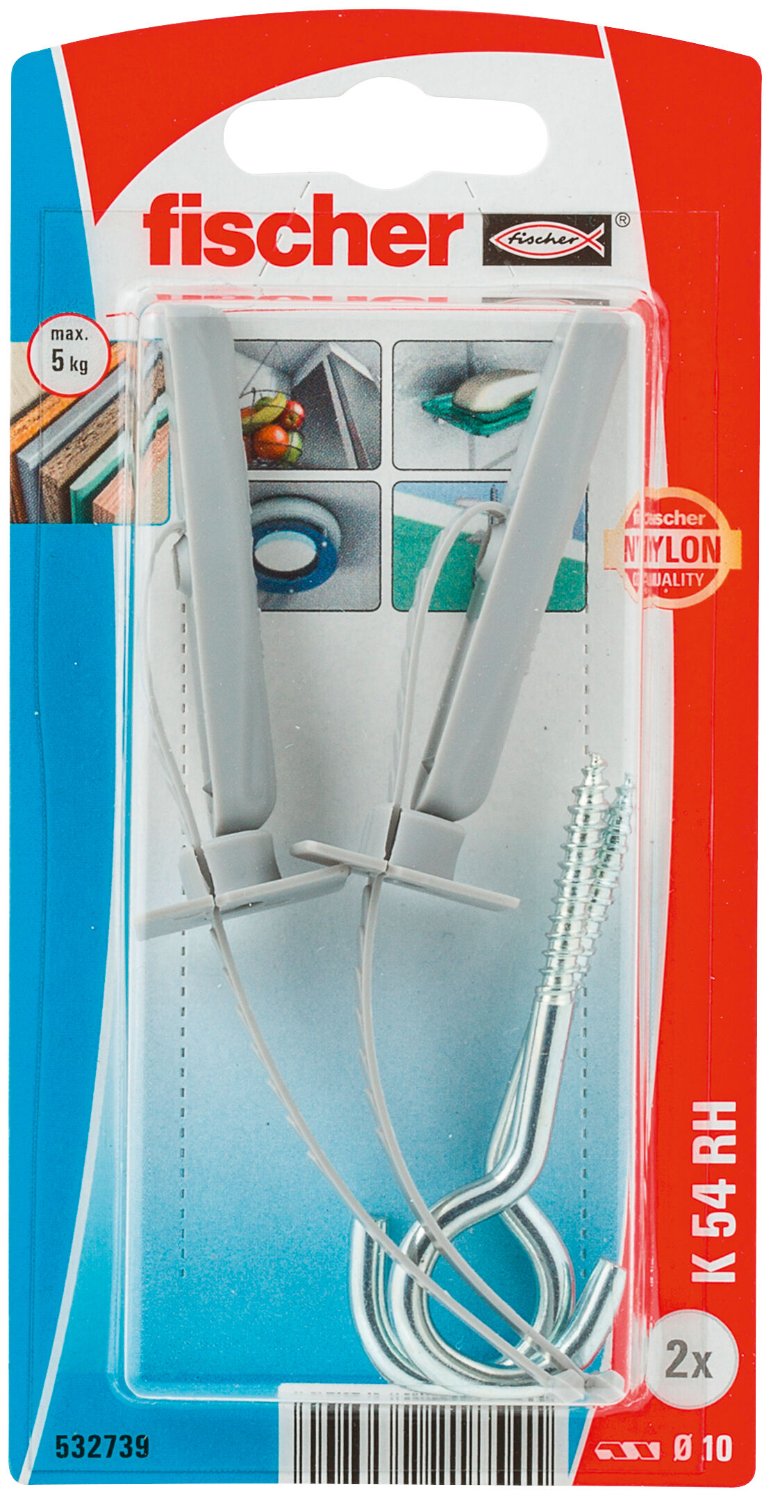 Packaging: "fischer Nylon toggle K 54 K SB-card"