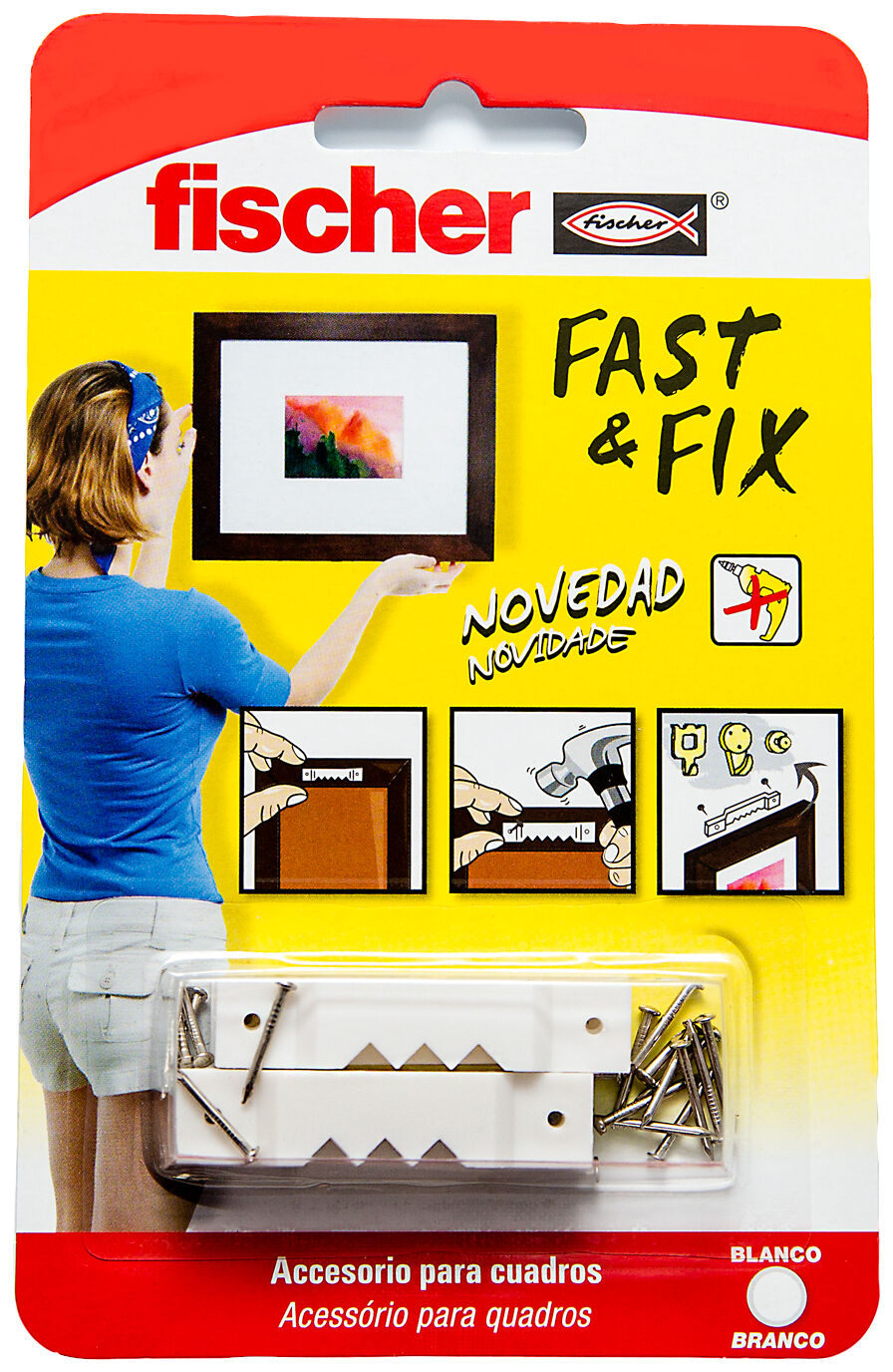 Product Picture: "fischer COLGADOR CUADROS RECTOS Fast & Fix"