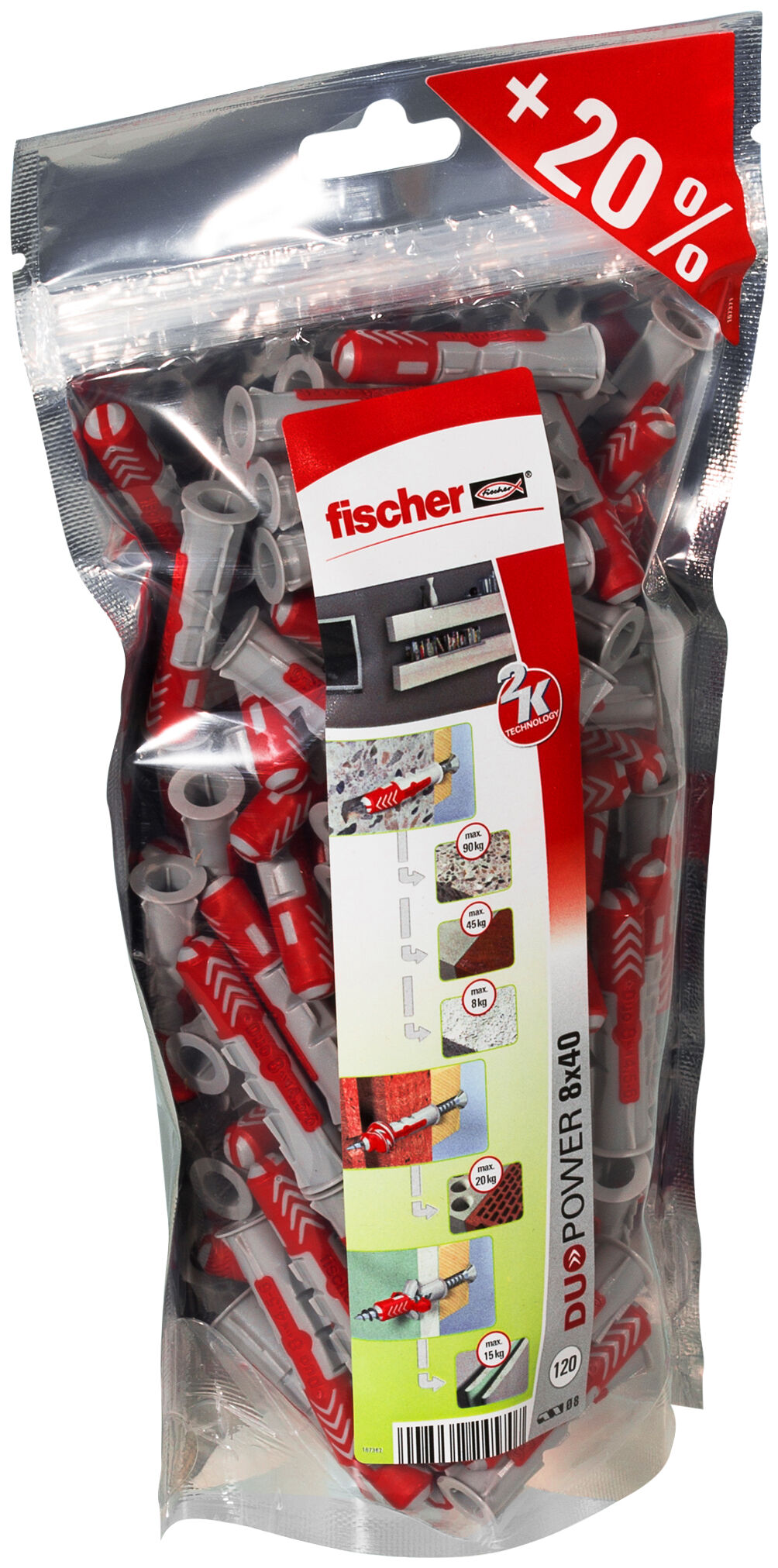 Packaging: "fischer DuoPower 8 Big Pack"